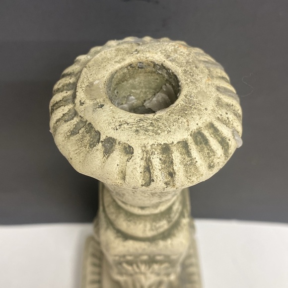 Giannini Plaster Molded Lion Candle Sticks Set of Two - Picture 9 of 16